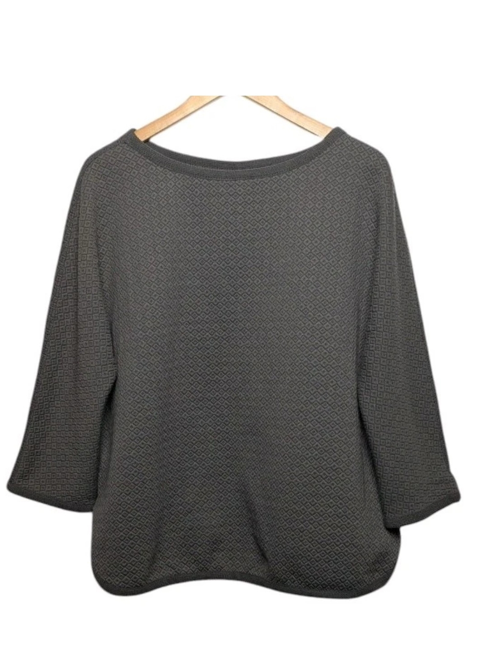 Max Studio Textured Knit Top 1X NWT New Charcoal